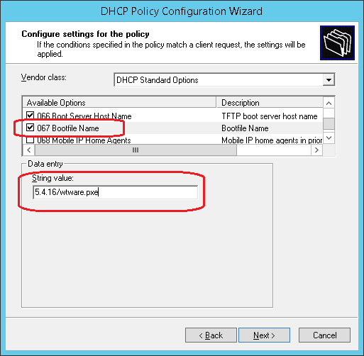 Configure 67 option